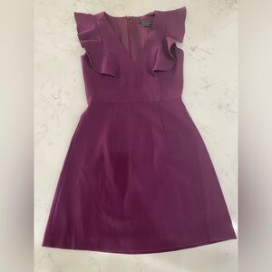 French Connection Plumb Ruffle Mini Dress - Size 4 (Runs Small & Short)